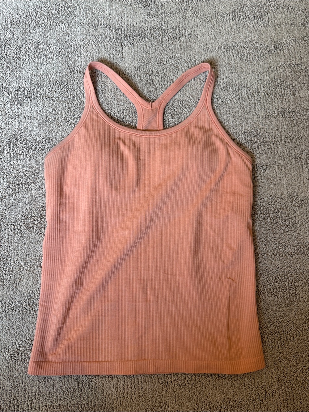 lululemon athletica EBB to Street Ribbed Racerback Tank - orange sz 10